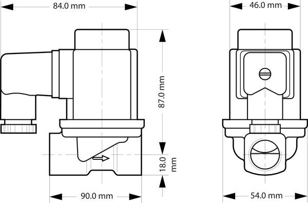 Danfoss 032U538216 — Клапан электромагнитный EV251B, присоединение G 3/4, материал уплотнения NBR, нормально закрытый